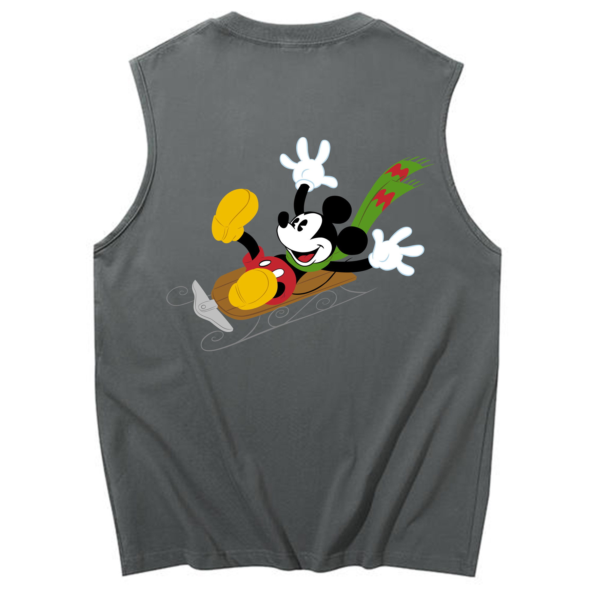 ミッキーマウス Mickey Mouse コットン100％タンクトップ（背面プリント）